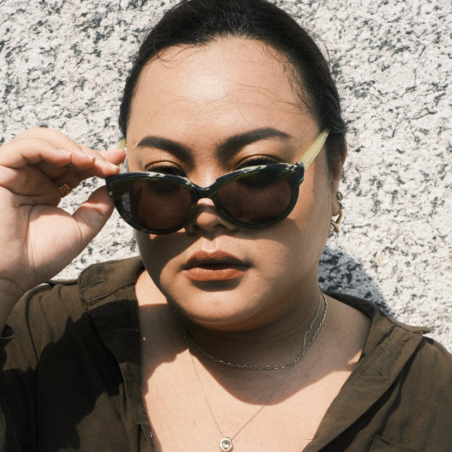 Paolo Seminara義大利手工設計款 dade.e ELINE 波士頓框墨鏡 綠藍