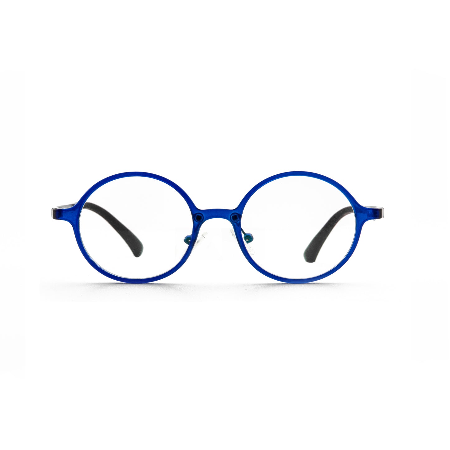 AIR彈性鏡腳復古圓鏡框 (黑/藍/紫)