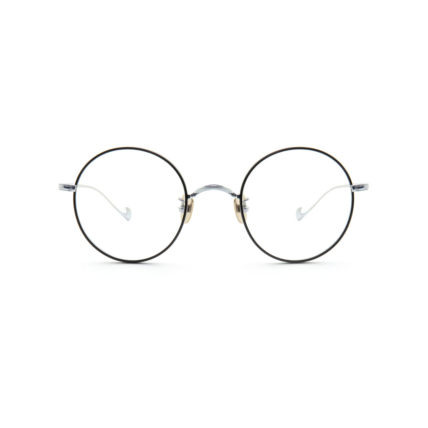 純鈦金屬細圓框(黑銀)