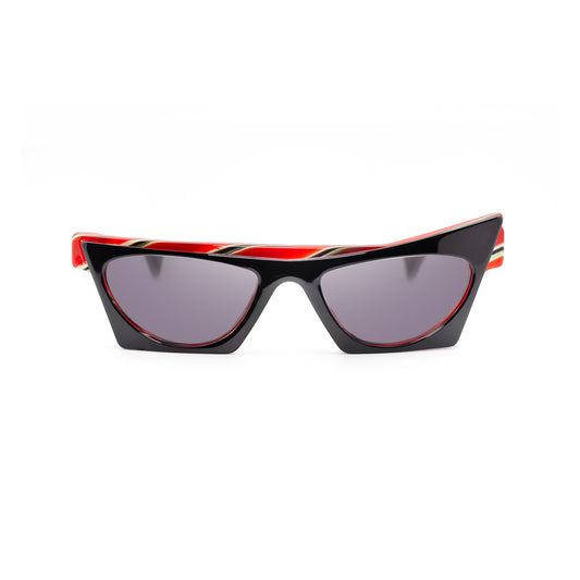 Paolo Seminara義大利手工設計款 dade.e JESSICA 不規則長方框墨鏡 黑紅