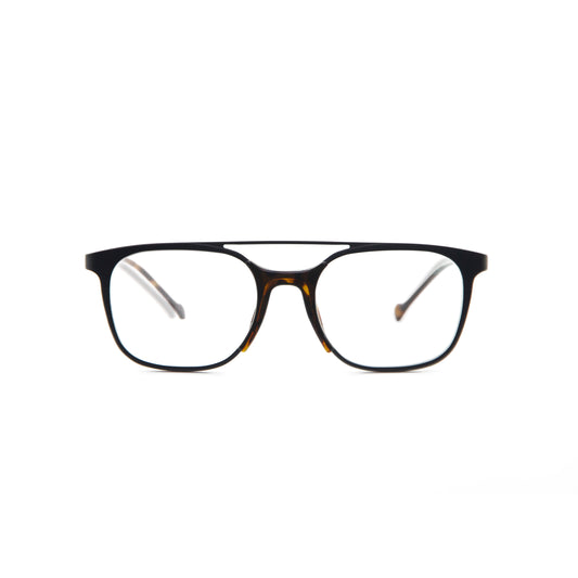 威靈頓鈦金屬飛行鏡框(玳瑁黑)