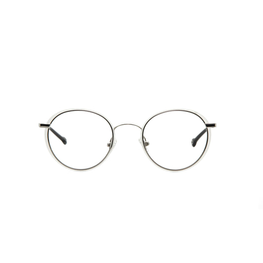 塑鋼金屬圓框(霧銀白)